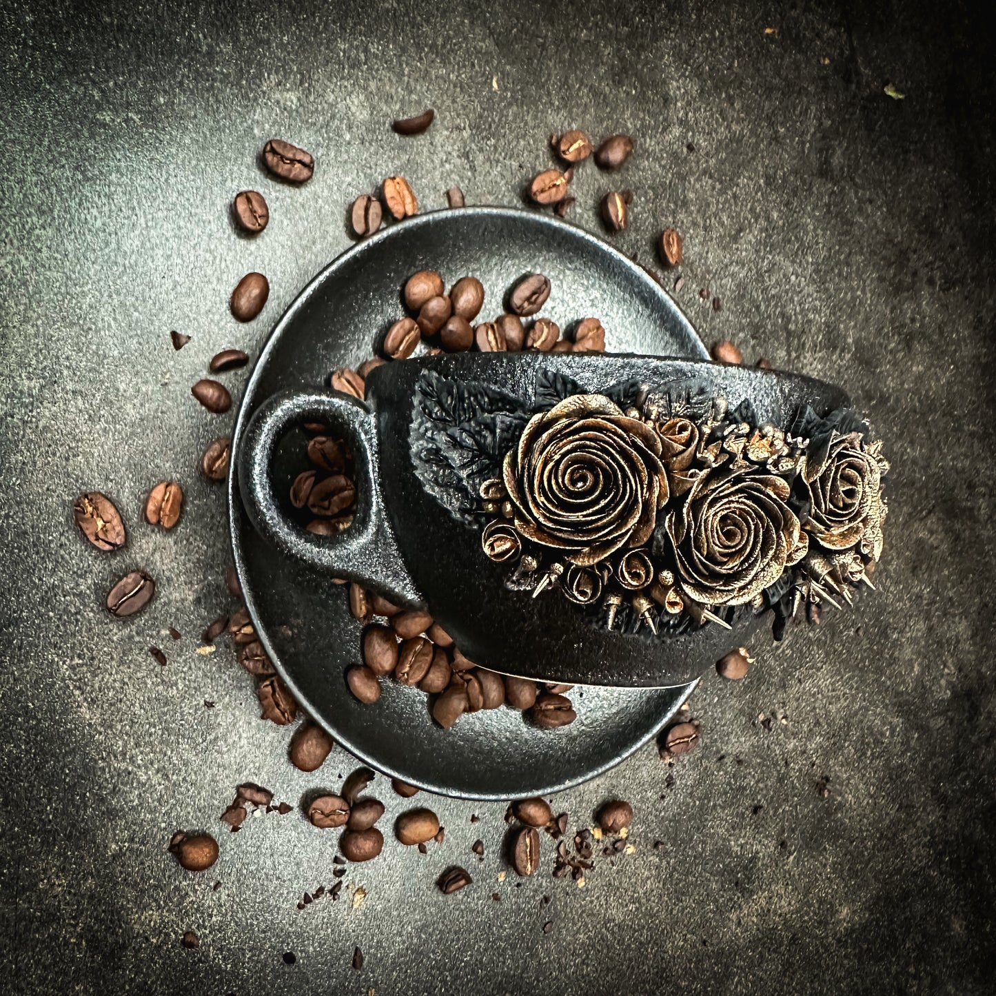 "Dark Harmony" Coffee cup.🖤