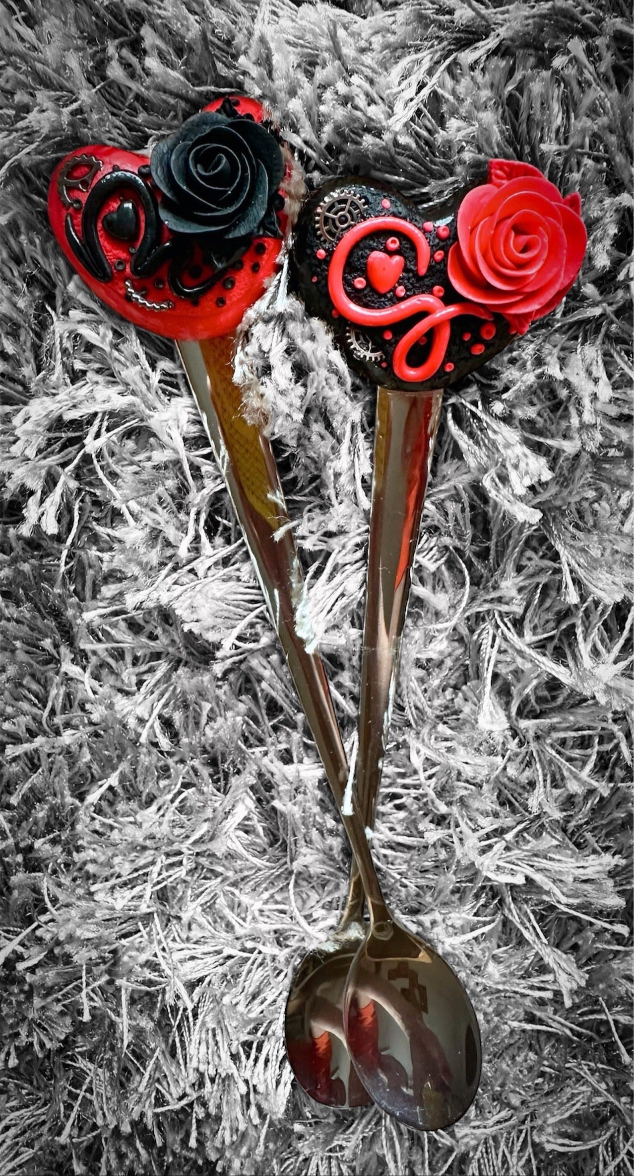 Black Heart and Red Rose 🌹🖤