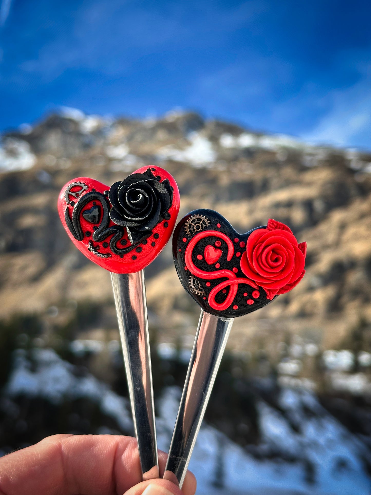 Black Heart and Red Rose 🌹🖤